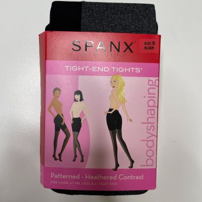 Spanx Tights Womens Size B Black Gray High Waisted Tight End Shaping Shapewear